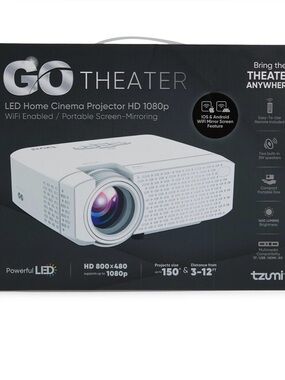 TZUMI - Go Theater LED Home Cinema Projector